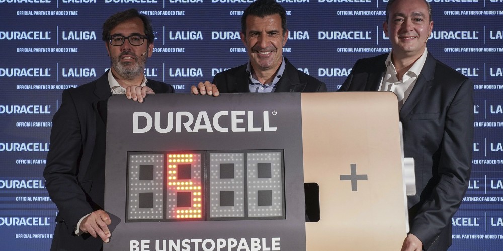 Duracell fue anunciado como nuevo sponsor de LaLiga para el tiempo adicionado