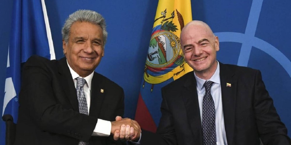 Infantino recibi&oacute; a Lenin Moreno y eval&uacute;a la propuesta de Ecuador para el Mundial 2030