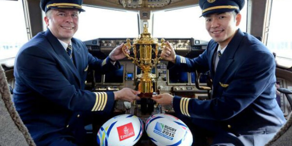 Emirates ser&aacute; aerol&iacute;nea oficial de los Mundiales de Rugby 2015, y 2019