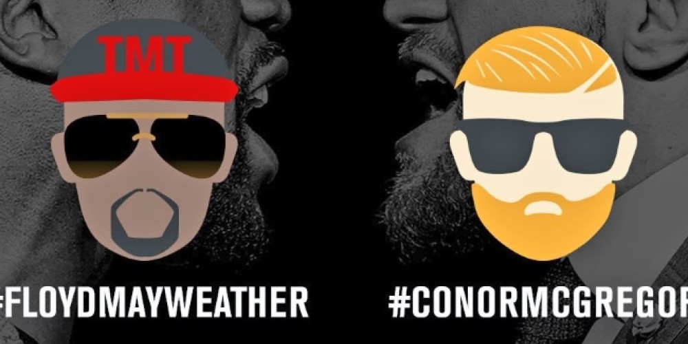 A días de la pelea la UFC presentó los emojis de McGregor y Mayweather