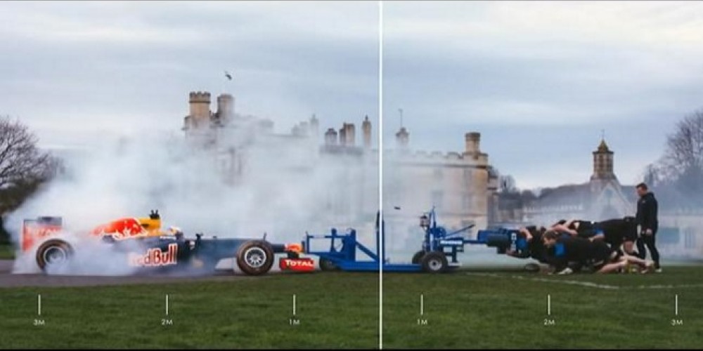 Asombroso: Un F&oacute;rmula 1 frente a ocho forwards