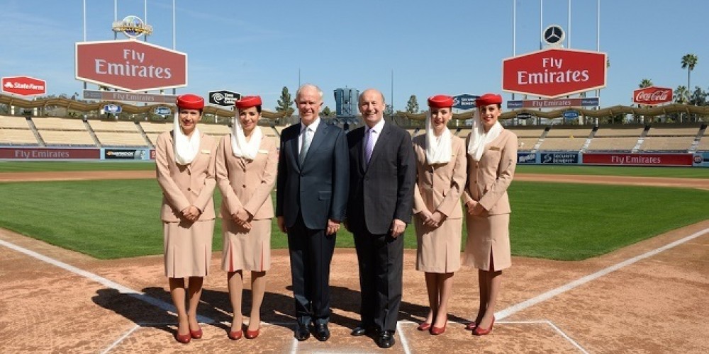Emirates llega al béisbol y será patrocinador de los Dodgers