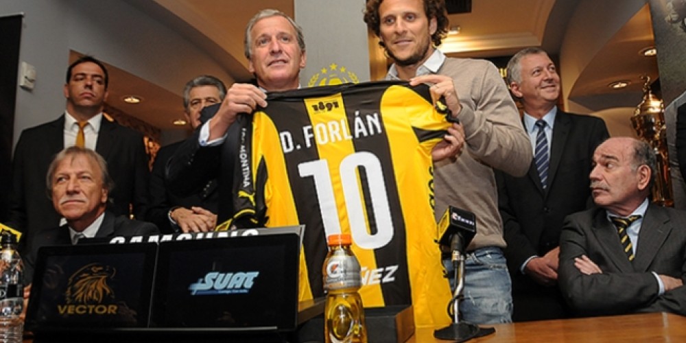 Forl&aacute;n firm&oacute; su contrato con Pe&ntilde;arol y dijo: "Es un sue&ntilde;o hecho realidad"