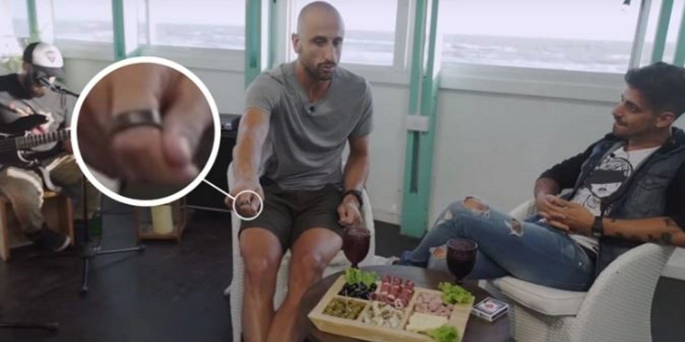 El curioso anillo que utiliza Gin&oacute;bili luego de haberse retirado de la NBA