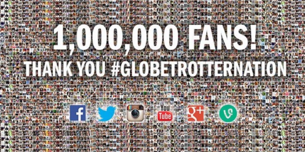 Los Harlem Globertrotters llegan 1 mill&oacute;n de fans en las redes sociales