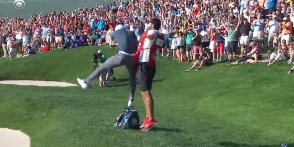 Jordan Spieth y el mejor festejo de la historia del golf