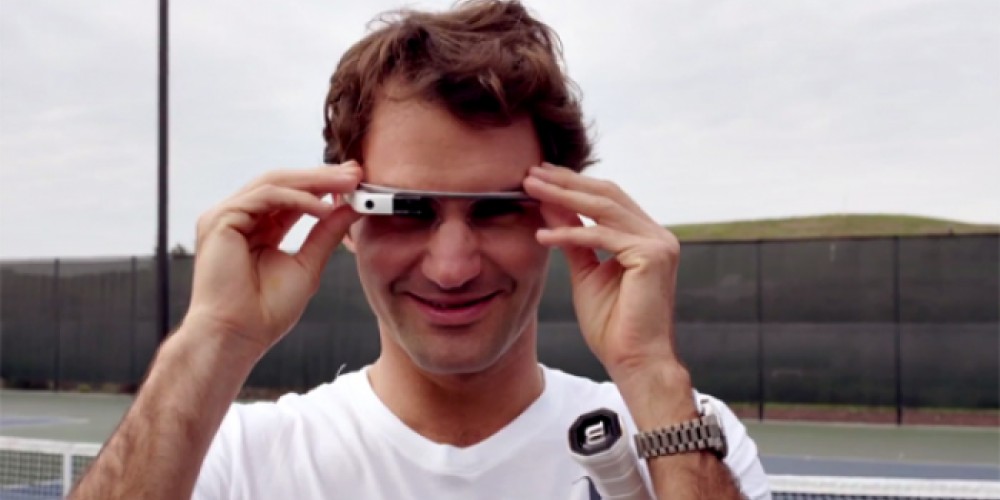 Roger Federer también probó los Google Glass