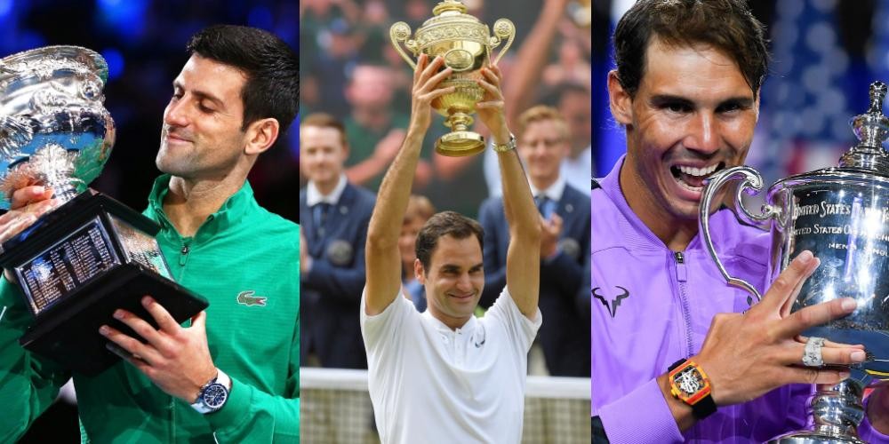Djokovic, Nadal y Federer ganaron más del 80% de los Grand Slam en los últimos 15 años
