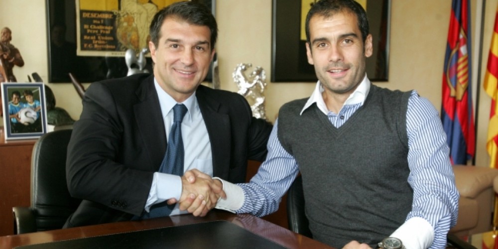 Se reveló la primera charla técnica como entrenador de Pep Guardiola