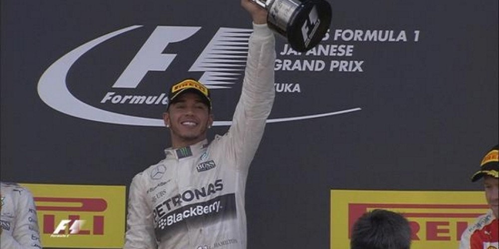 Hamilton gan&oacute; en Suzuka y Mercedes se acerca al bicampeonato