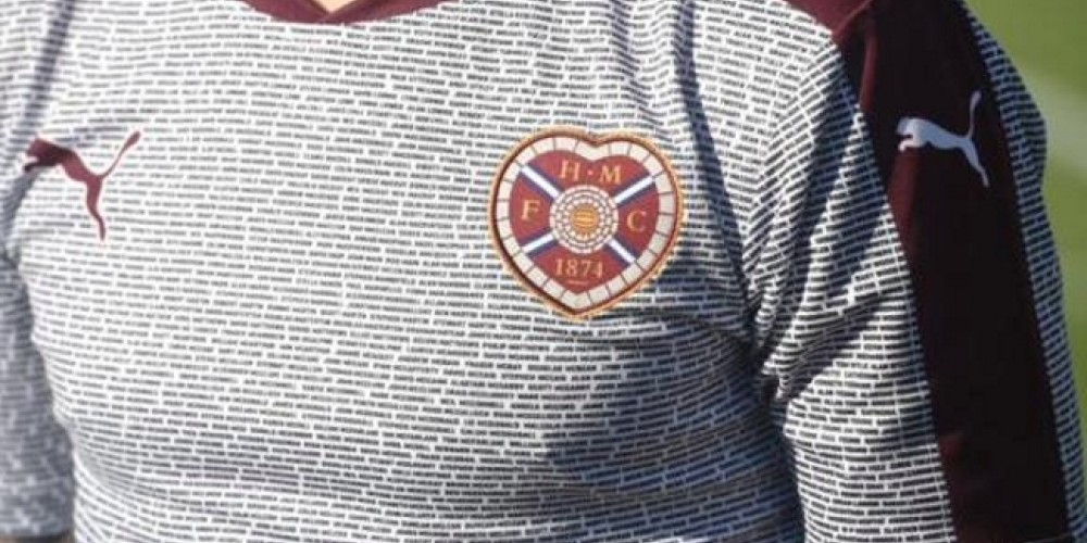 El Hearts escoc&eacute;s utilizar&aacute; una camiseta con el nombre de 8 mil hinchas