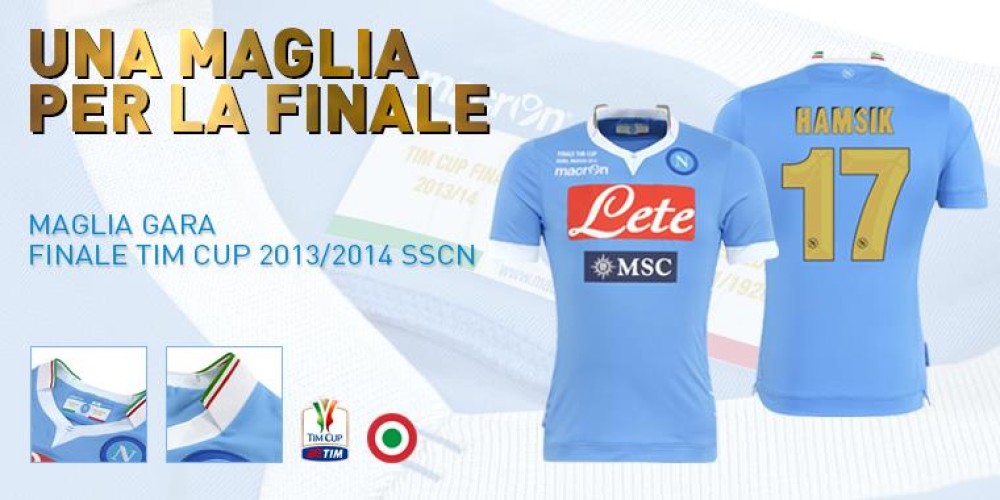 El Napoli ya tiene su camiseta para la final de la Copa Italia