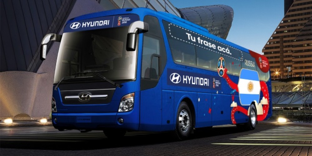 Hyundai busca la frase para plotear el micro de Argentina para el Mundial