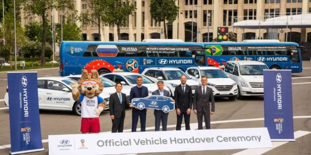 Hyundai present&oacute; la flota de autos oficiales del Mundial de Rusia 2018