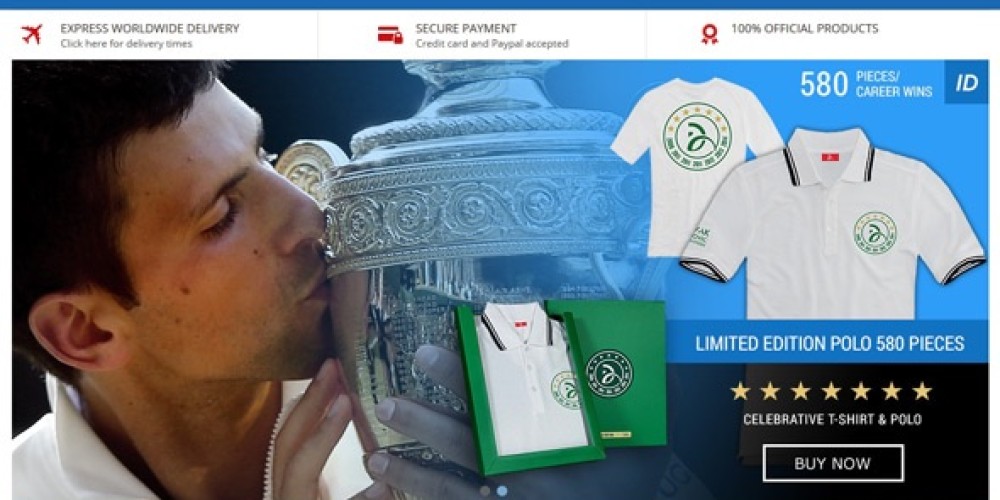 Novak Djokovic present&oacute; su tienda online