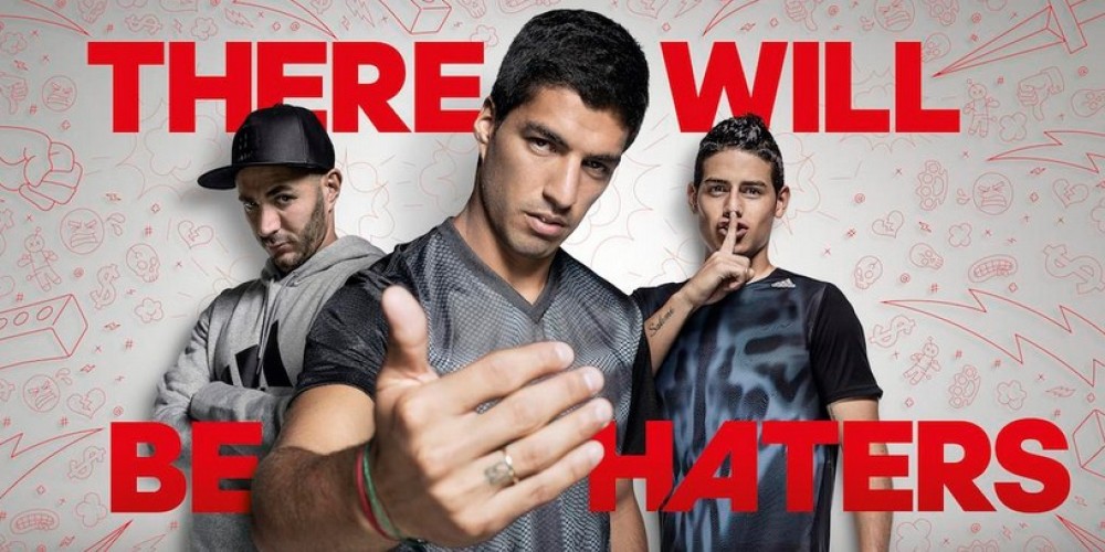 James, Bale, Benzema y Su&aacute;rez promocionan los nuevos botines adidas con "There will be haters"