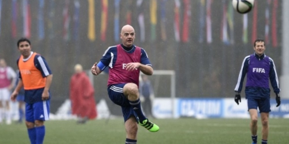 Infantino jugará al fútbol contra Evo Morales, con Cafú y Hierro en su equipo
