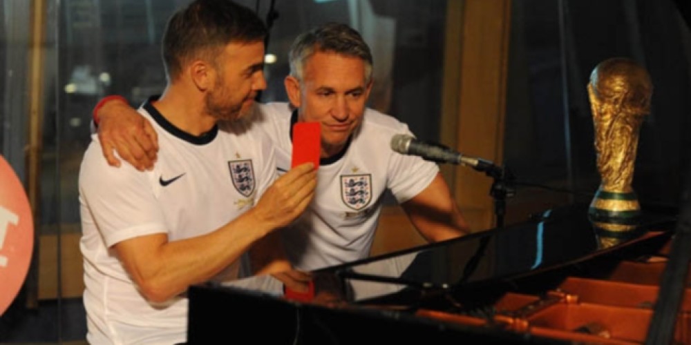 Con Gary Lineker y otros ex jugadores, Inglaterra grab&oacute; su canci&oacute;n oficial del Mundial