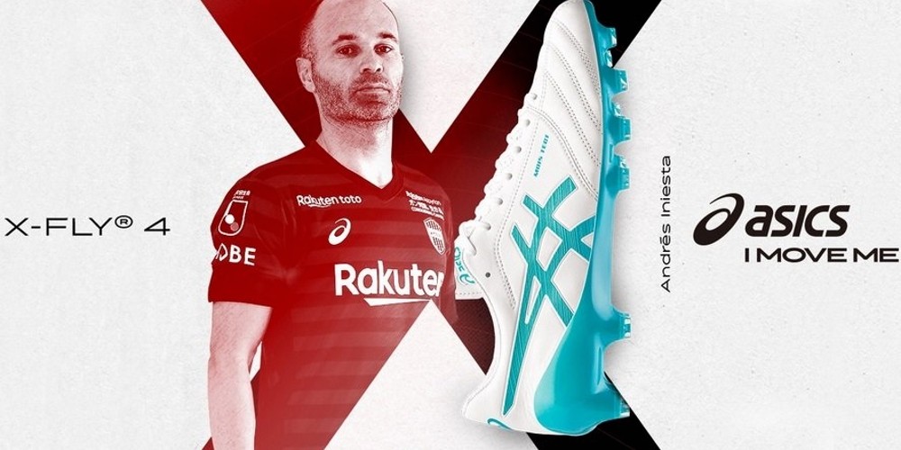 Asics lanzó un modelo de botines personalizado para Andrés Iniesta