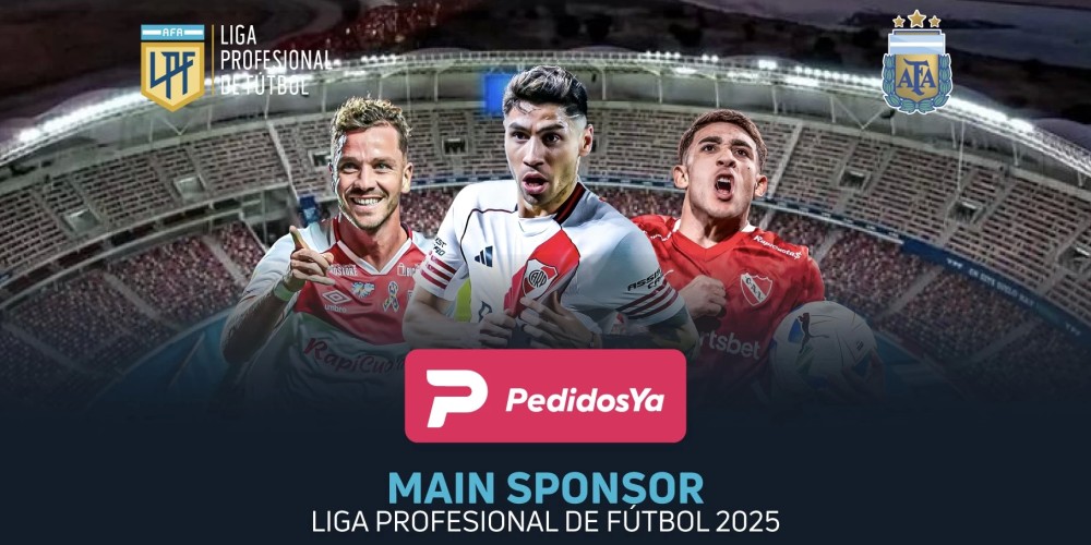 PedidosYa, nuevo Sponsor de la Liga Profesional