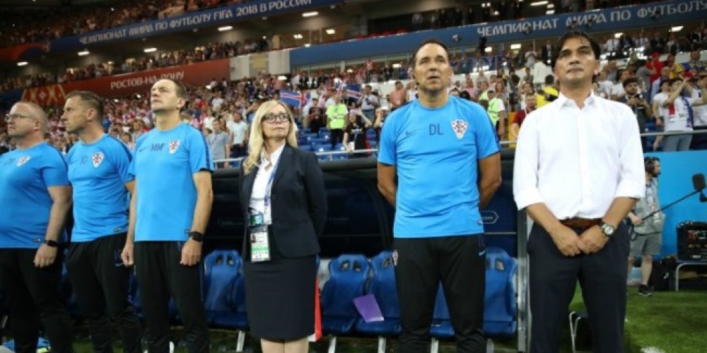 ¿Quién es la mujer que ocupa un lugar importante en el banco de suplentes de Croacia?