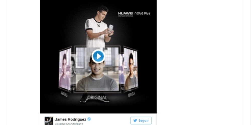 La nueva campa&ntilde;a de la s&uacute;per c&aacute;mara de Huawei con James Rodr&iacute;guez 