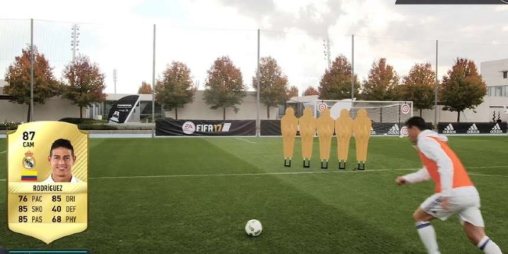 El Real Madrid se anim&oacute; al Free Kick Challenge con un James intratable