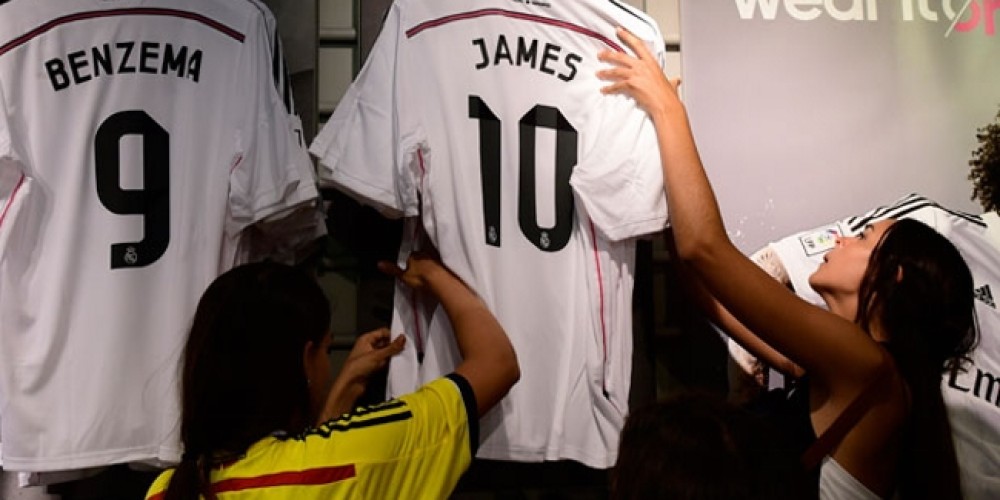La camiseta adidas de James Rodríguez en el Real Madrid es un éxito de ventas