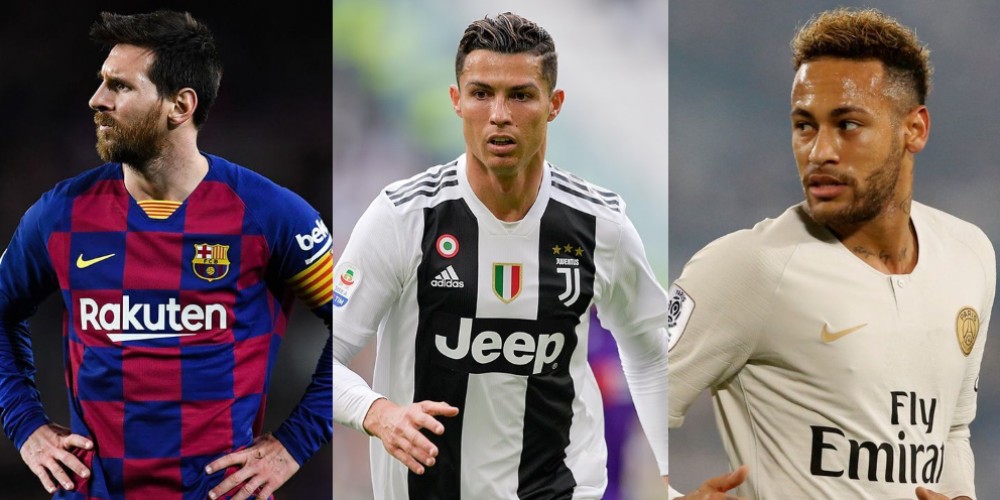 Messi, Cristiano Ronaldo y Neymar son los jugadores mejores pagados del mundo