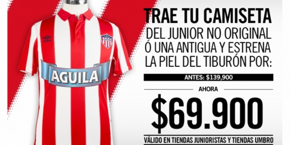 Junior cambia las camisetas no originales de sus hinchas por la indumentaria oficial