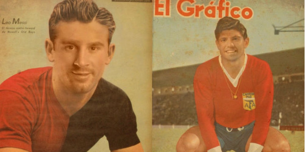 Messi, Agüero, Di Maria, Riquelme e Higuain en las tapas antiguas de El Gráfico