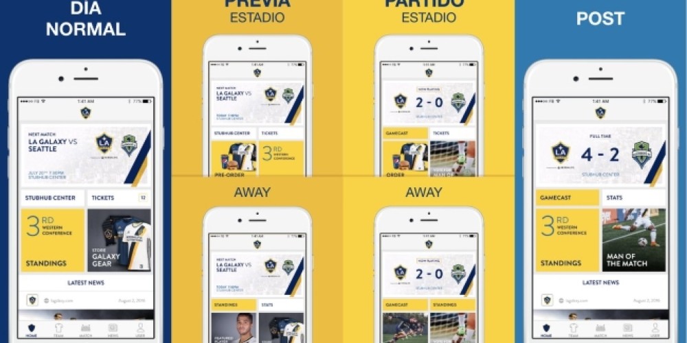 Los Angeles Galaxy lanz&oacute; una aplicaci&oacute;n que atiende a la perfecci&oacute;n las necesidades de sus hinchas