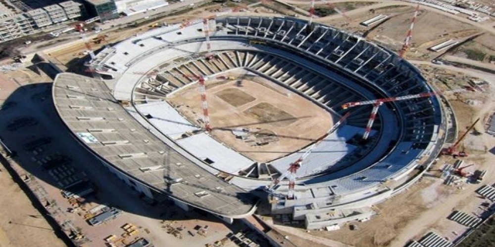 Desde el aire: Conocé como avanza la construcción del estadio del Atlético de Madrid