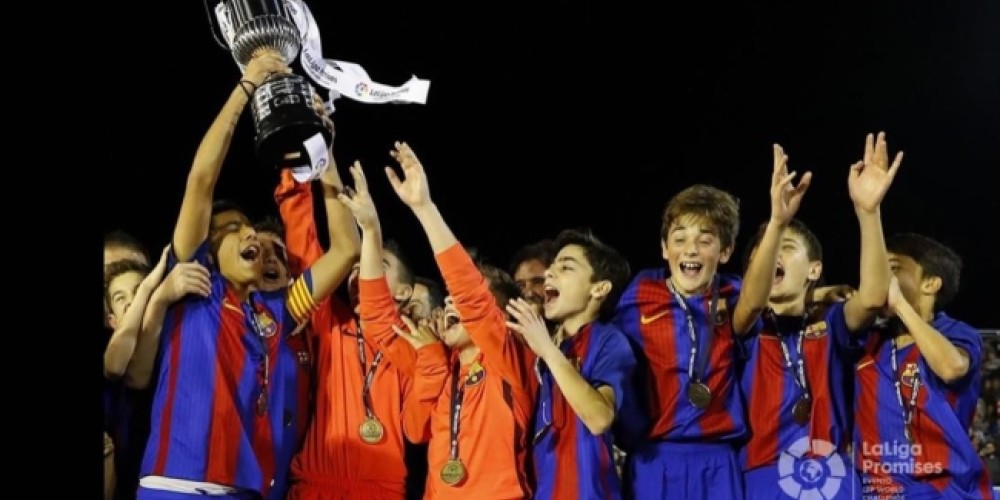 El FC Barcelona volvió a lucir su cantera en La LigaPromises