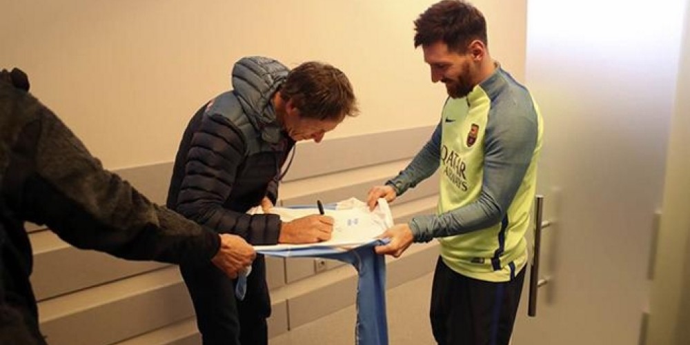 Santiago Lange visitó a Messi y Mascherano en Barcelona