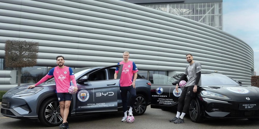 Manchester City firma acuerdo con BYD para su equipamiento de entrenamiento