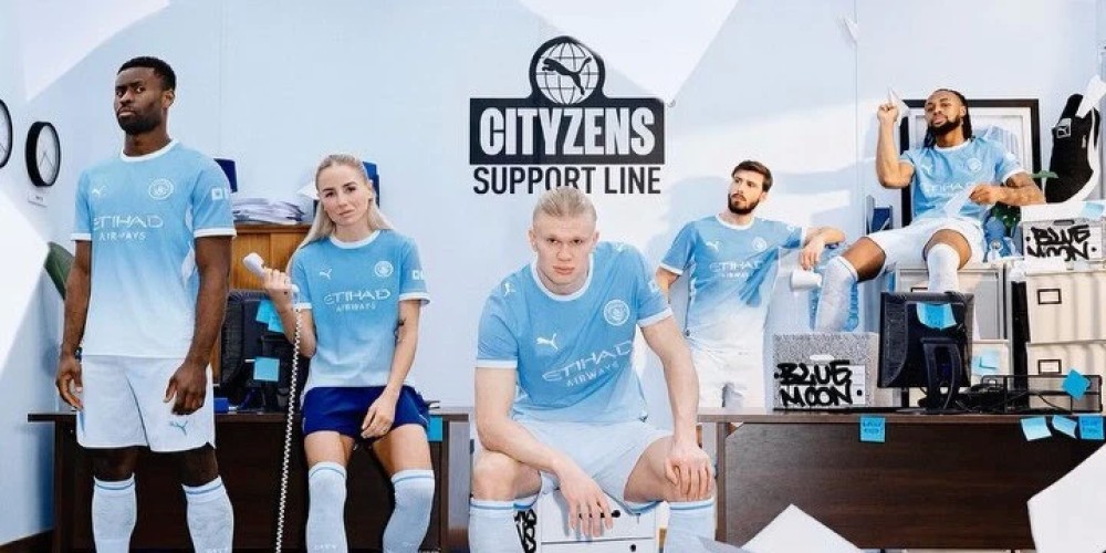 Manchester City presentó su nueva camiseta local para la temporada 2026/27