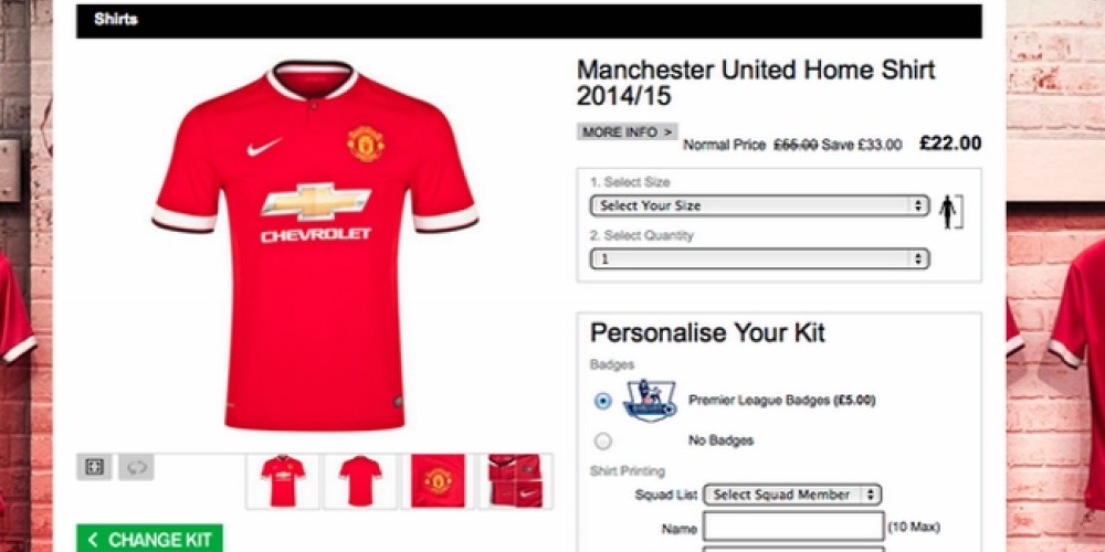 Por error, el Manchester United vendió 4 mil camisetas a 37 dólares