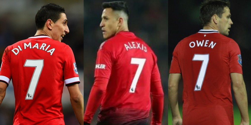 ¿Quiénes usaron el número 7 en el Manchester United desde que se fue Cristiano Ronaldo hasta ahora?