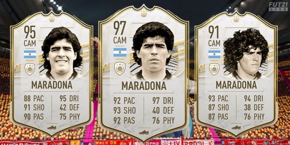 Maradona y el FIFA 21: El fuerte aumento que tuvieron sus cartas de Ultimate Team