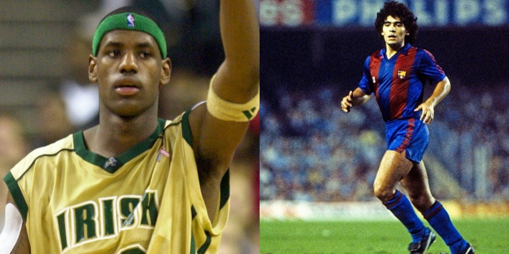 Subastarán botines de Maradona y una camiseta de LeBron James