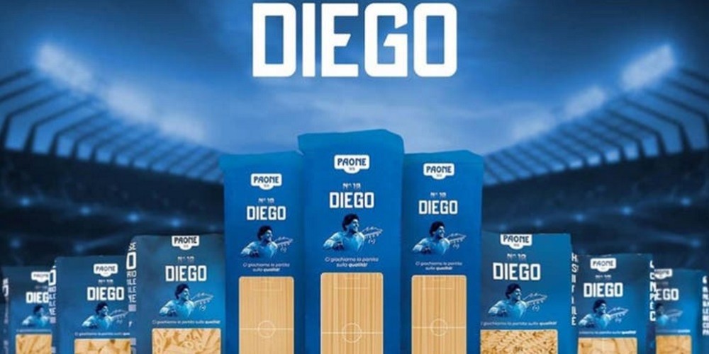 Maradona presentó su propia marca de pastas