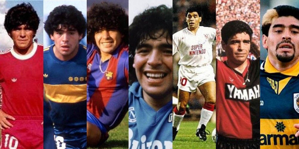 &iquest;Cu&aacute;ntas marcas de camiseta visti&oacute; Maradona en toda su carrera?