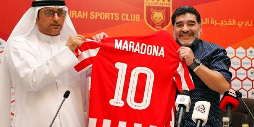 Maradona fue presentado oficialmente como entrenador del Al Fujairah