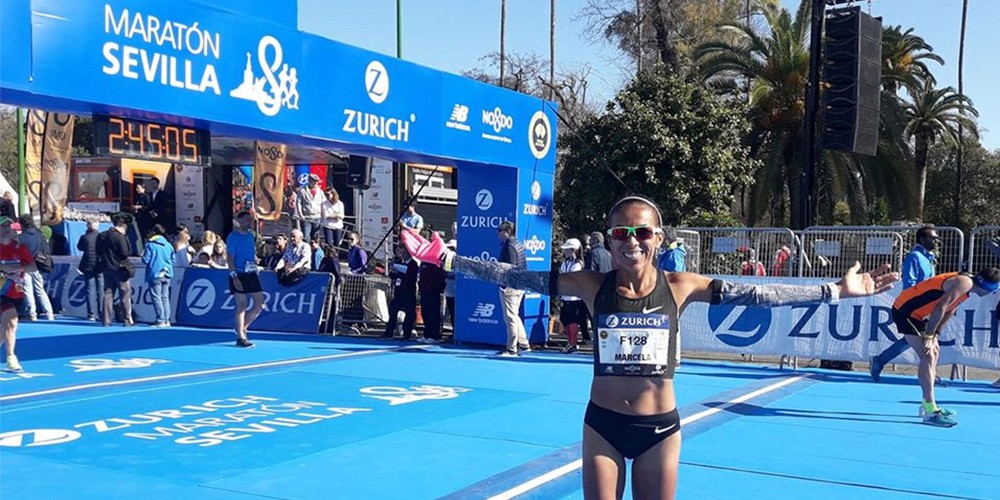 Marcela Gómez marcó el récord nacional de Maratón