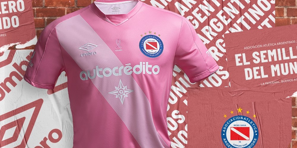 Argentinos Juniors se suma al Octubre Rosa y lanza su camiseta especial