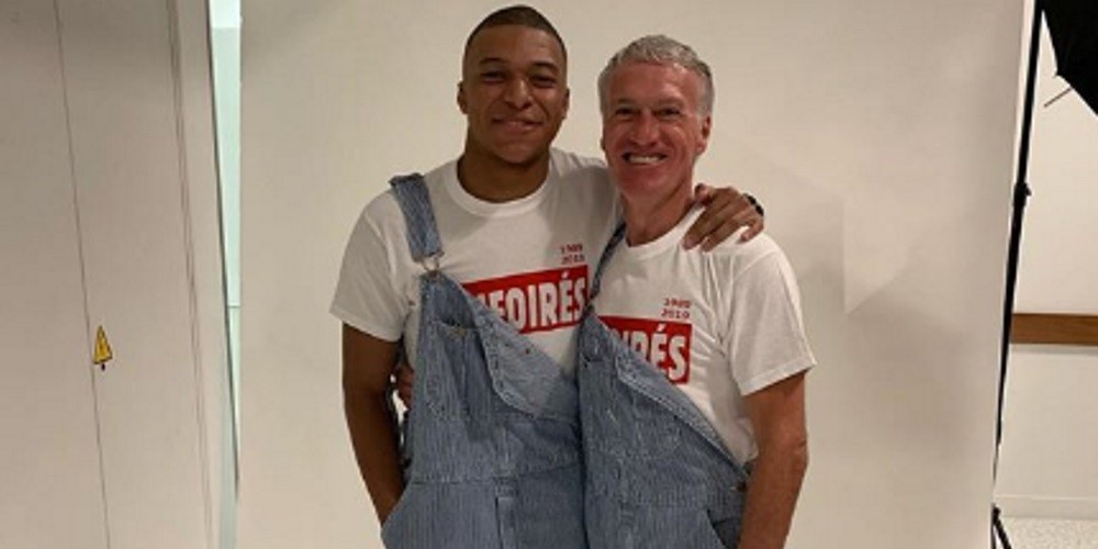 Mbappé y Deschamps revolucionan las redes sociales disfrazados para una causa solidaria