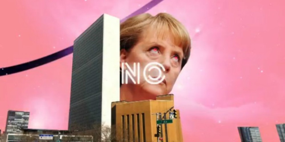 Angela Merkel en la campa&ntilde;a de abonos de un club espa&ntilde;ol