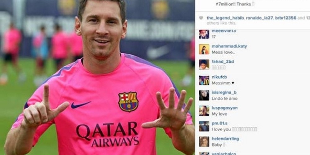 Messi celebró los 7 millones de fans en Instagram