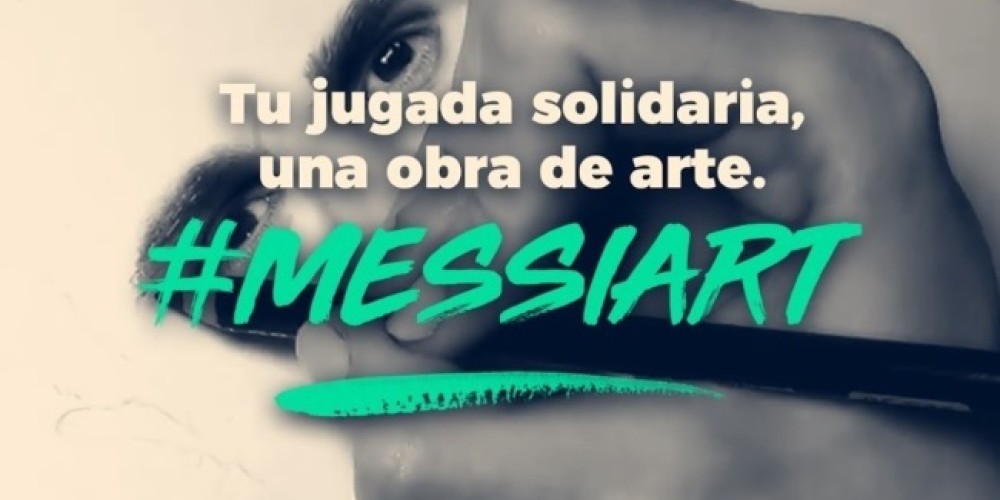 Messi fomenta una campa&ntilde;a en contra del c&aacute;ncer infantil a trav&eacute;s de obras de arte